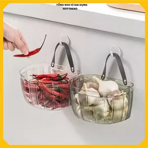 HỘP ĐỰNG TREO TƯỜNG RAU CỦ TIỆN DỤNG - Giỏ Đựng Hành Gừng Tỏi Chất Liệu Cao Cấp