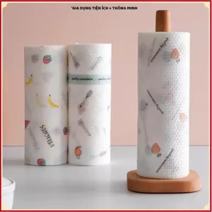CUỘN KHĂN LAU BẾP KHÔ ĐA NĂNG TIỆN LỢI, Tái Sử Dụng Nhiều Lần, Lau Bụi Và Dầu Mỡ Hiệu Quả