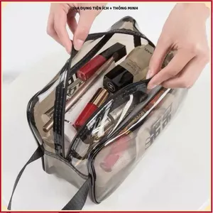 SET 3TUI ĐỰNG MĨ PHẨM TRONG SUỐT BẰNG NHỰA PHÙ HỢP ĐI DU LỊCH VÀ DÃ NGOẠI