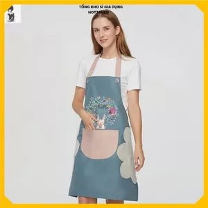 TẠP DỀ HELLO HÌNH THỎ CHỐNG THẤM NƯỚC - Tạp Dề Làm Bếp Dễ Thương, Áo Tạp Dề Chống Bẩn Cao Cấp