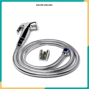 VÒI XỊT TOILET INOX TIỆN DỤNG, Vòi Xịt Bồn Cầu WC Kèm Dây Dẫn Và Đế Cài, Áp Lực Tốt, Dễ Lắp Đặt