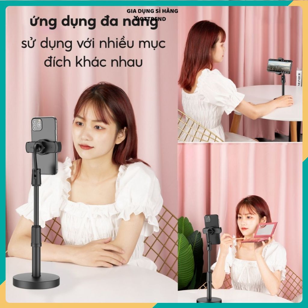 (COMBO 2) GIÁ ĐỠ ĐIỆN THOẠI LIVETREAM XOAY 360 ĐỘ, XEM VIDEO, ĐẾ NẶNG KHÔNG ĐỔ, KỆ ĐỠ ĐIỆN THOẠI HÀNG CHUẨN