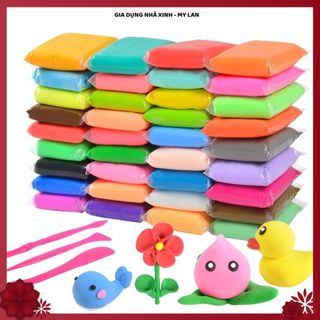 Đất sét nhật, đất nặn tự khô 24 MÀU TẶNG KÈM DỤNG CỤ DÀI 27 CM