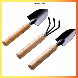 BỘ DỤNG CỤ LÀM VƯỜN 3 MÓN - Xẻng Làm Vườn Xới Đất Cào Đất Cao Cấp