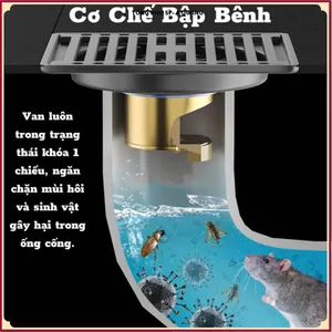 Nắp Bịt Cống Bằng Đồng CNC Thoát Nước Ngăn Mùi, CHỐNG CÔN TRÙNG TRONG NHÀ VỆ SINH, NHÀ TẮM, CHẬU RỬA
