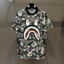 Bộ Quần Áo Nam Hè thêu Bape In Hình Cá Mập Siêu Chất, Bộ Quần Áo Boy Phố Chất Cotton Cao Cấp Hot 2025 Hot Trend 2026