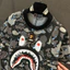 Bộ Quần Áo Nam Hè thêu Bape In Hình Cá Mập Siêu Chất, Bộ Quần Áo Boy Phố Chất Cotton Cao Cấp Hot 2025 Hot Trend 2026