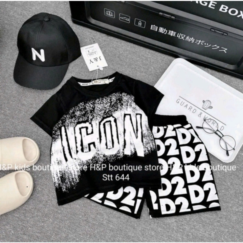 Bộ Quần Áo Thun DSQ Icon Vẩy Sơn Siêu Hot Chất Poly Mát, Bộ Quần Áo Nam Boy Phố Icon Vẩy Sơn Hàng Siêu Cấp Hot Hit 2024