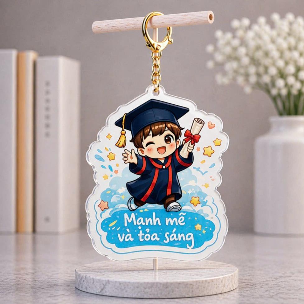 Combo 30 móc khoá 2 mặt bóng động lực ý nghĩa Học Sinh quà tặng của giáo viên cho học sinh mùa thi, tốt nghiệp ra trường
