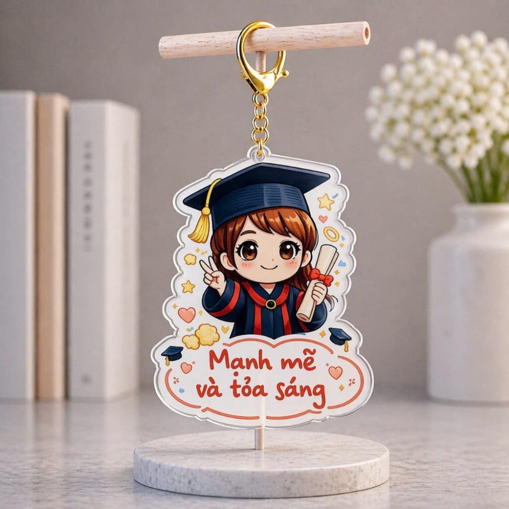 Combo 30 móc khoá 2 mặt bóng động lực ý nghĩa Học Sinh quà tặng của giáo viên cho học sinh mùa thi, tốt nghiệp ra trường