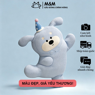 Gấu Bông Gối Tựa Mát Lạnh - Thiết Kế Dễ Thương Mềm Mại, Chất Liệu Thoáng Mát Thoải Mái, Đồ Dùng Thư Giãn Hoàn Hảo Cho Mọ