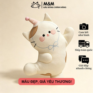Gấu Bông Gối Tựa Mát Lạnh - Thiết Kế Dễ Thương Mềm Mại, Chất Liệu Thoáng Mát Thoải Mái, Đồ Dùng Thư Giãn Hoàn Hảo Cho Mọ