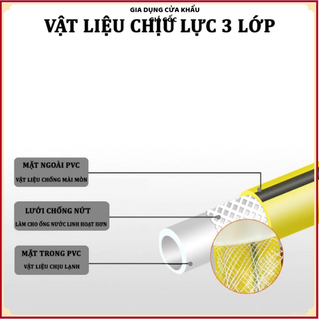 BỘ VÒI XỊT RỬA XE TĂNG ÁP - Kèm Dây Dẫn Nước 10M Tiện Dụng