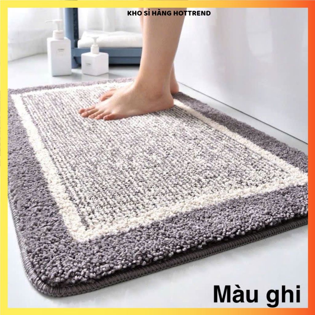 THẢM LAU CHÂN ROOMMAT TRƠN CAO CẤP - Thấm Hút Cực Tốt Kích Thước 40x60cm