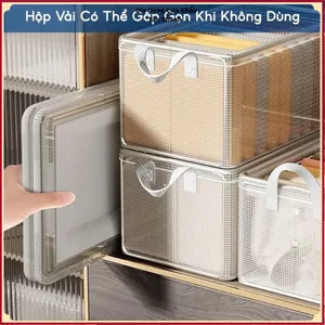 HỘP VẢI ĐỰNG QUẦN ÁO ĐỒ LÓT ĐA NĂNG 26L - Khung Thép PVC Cao Cấp Gấp Gọn Tiện Lợi