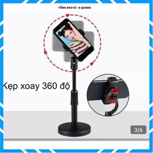 GIÁ ĐỠ ĐIỆN THOẠI ĐỂ BÀN, QUAY TIKTOK, Livestream, Xem Video xoay 360 độ