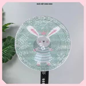 MÀN TRÙM MÁY QUẠT BẢO VỆ BÉ, thiết kế hoạt hình có dây rút siêu tiện lợi, Lưới Bọc Quạt Gia Đình