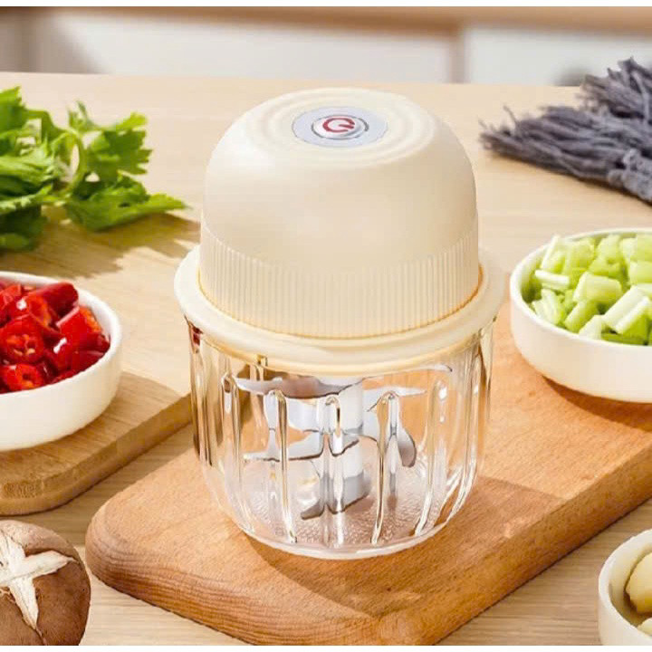 Máy say tỏi ớt mini bằng thủy tinh cao cấp,lưới thép không gỉ pm
