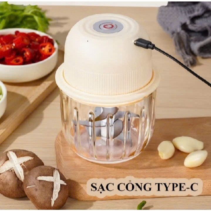 Máy say tỏi ớt mini bằng thủy tinh cao cấp,lưới thép không gỉ pm