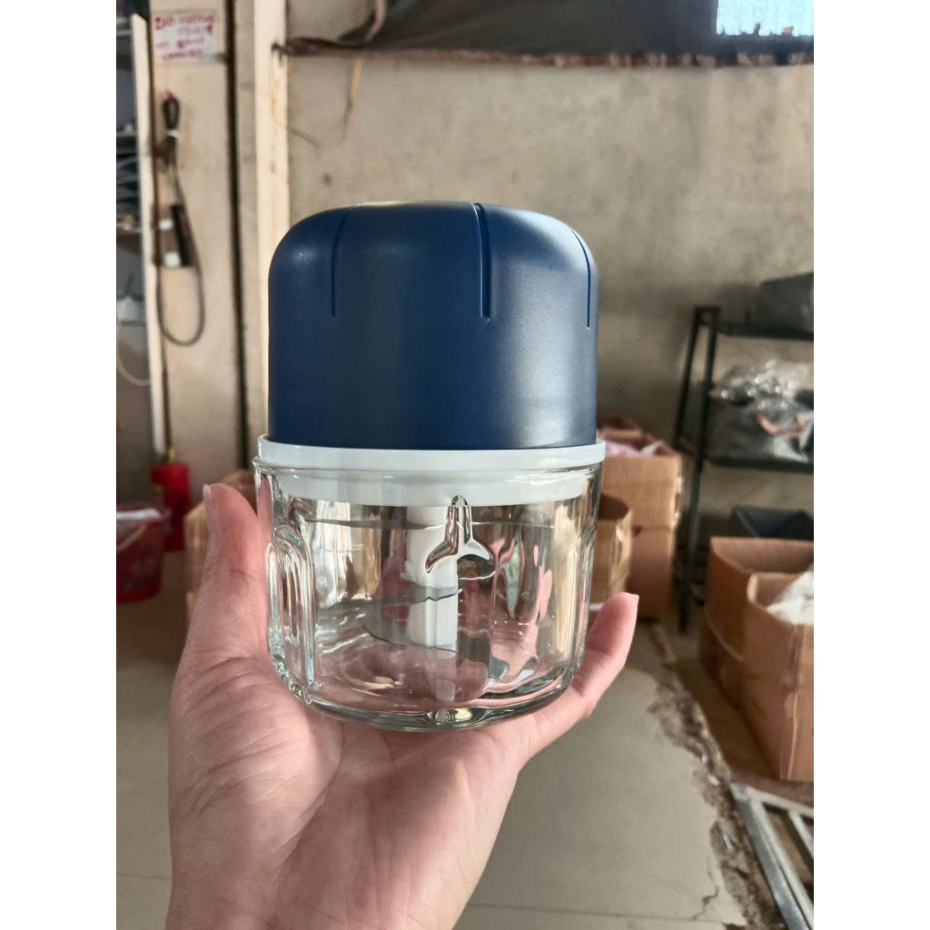 Máy say tỏi ớt mini bằng thủy tinh cao cấp,lưới thép không gỉ pm