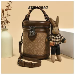 Túi Đeo Chéo Beibaobao Hộp Nâu New Chính Hãng 6895