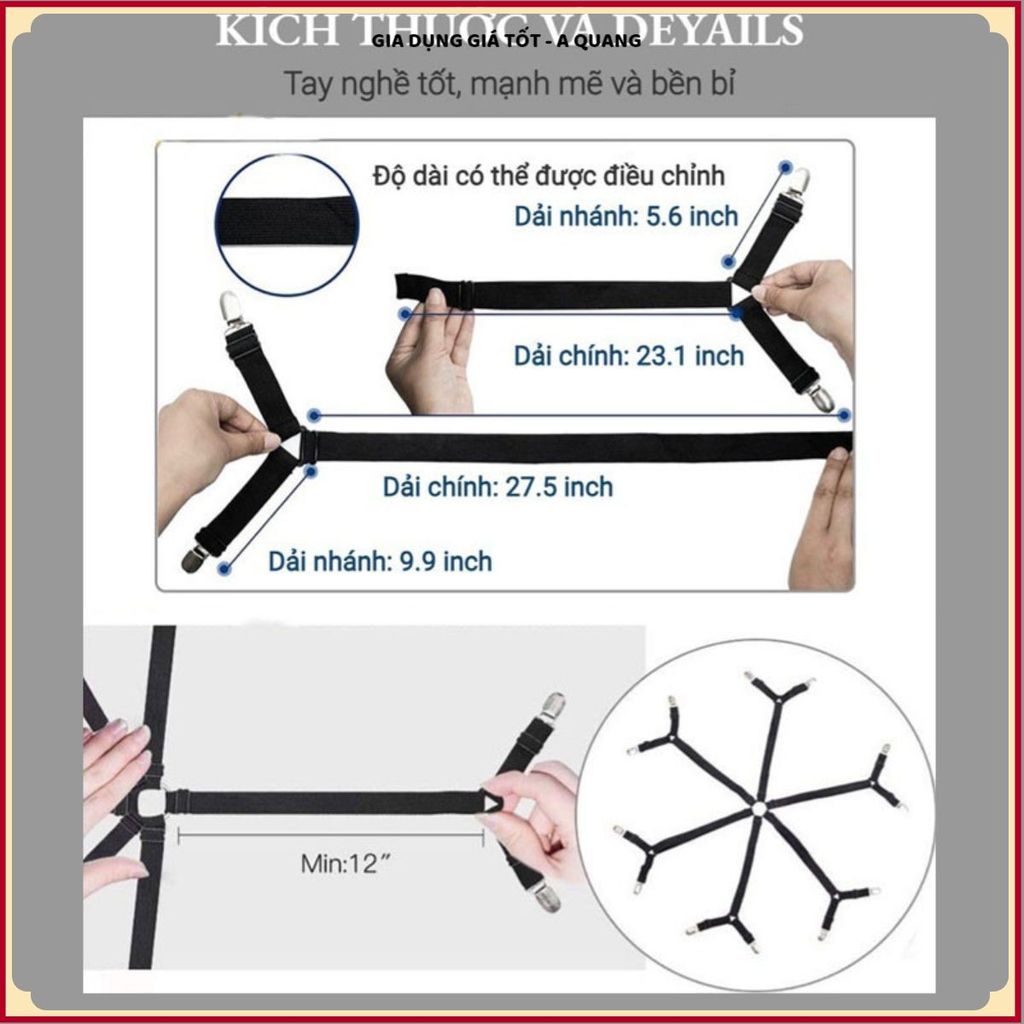 KẸP GA GIƯỜNG NHỎ GỌN KIM LOẠI, DỤNG CỤ GIỮ GA GIƯỜNG GIA ĐÌNH, kim loại