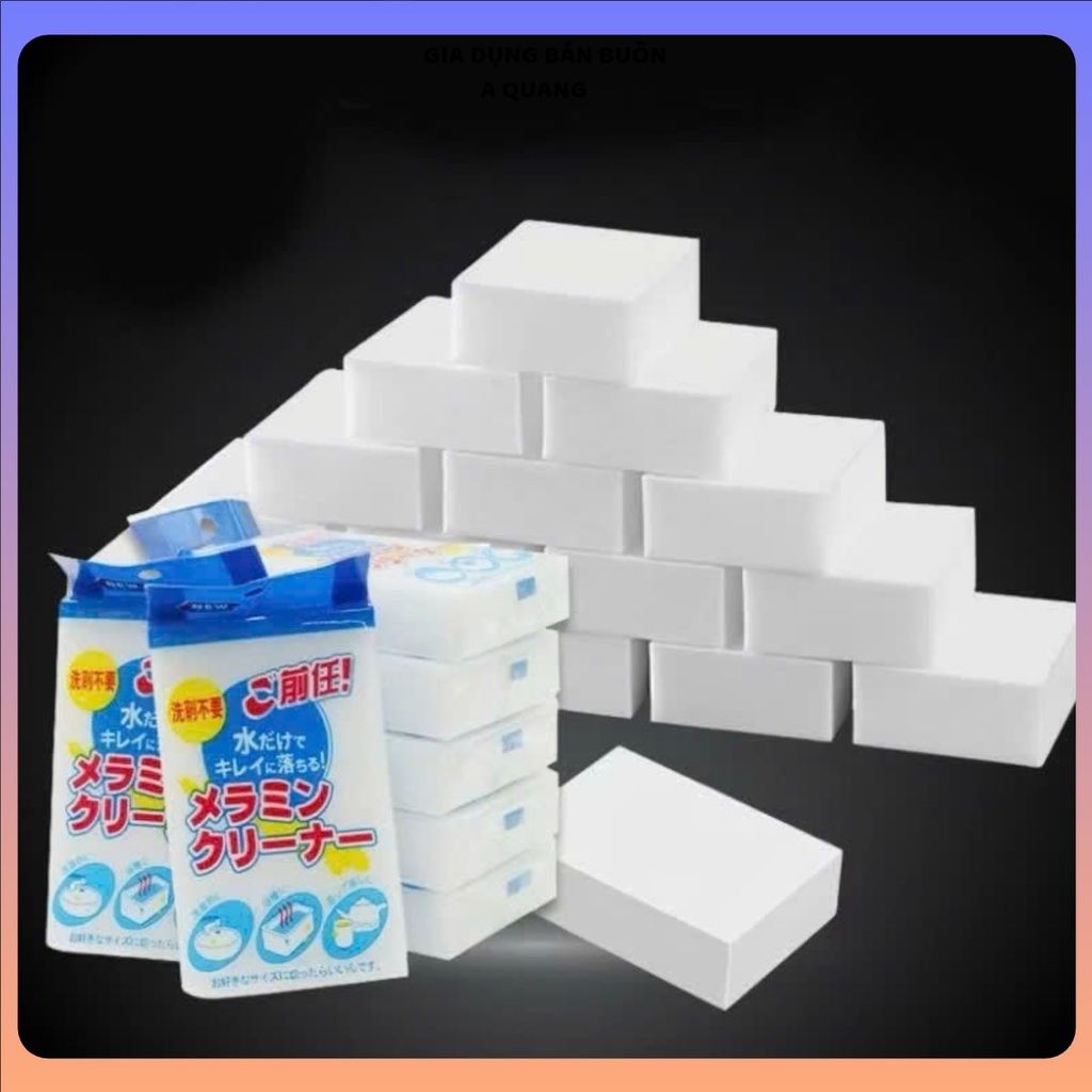 [COMBO 10] MÚT XỐP MELAMINE TẨY RỬA ĐA NĂNG - Mút Lau Chùi Bọt Biển Ma Thuật,Cọ Bọt Biển Làm Sạch Vết Bẩn Cứng Đầu