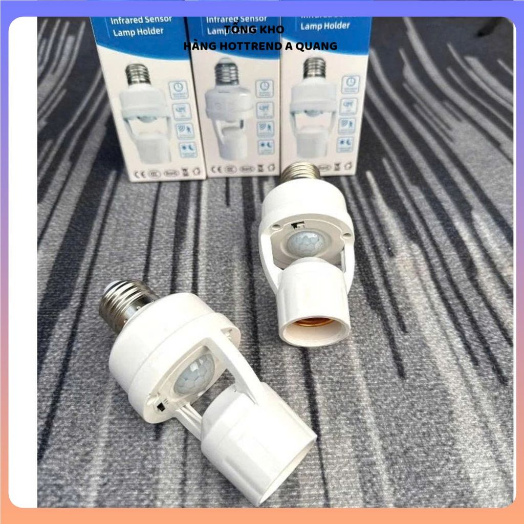 (COMBO 3) ĐUI ĐÈN E27 CẢM BIẾN CHUYỂN ĐỘNG - Cảm Ứng Hồng Ngoại, Tiết Kiệm Điện