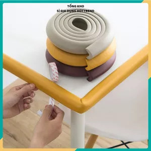 XỐP BỌC CẠNH BÀN CHỐNG VA ĐẬP - Dài 2M, Màu Xám Cao Cấp