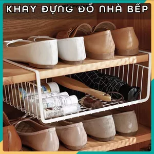 GIỎ TREO GẦM TỦ ĐA NĂNG - Đựng Cốc Chén, Khăn Giấy Tiện Dụng