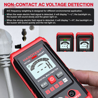 D Đồng Hồ Vạn Năng Kỹ Thuật Số 600V HABOTEST HT123 Phát Hiện Điện Áp AC DC Bảo Hành 1 Năm