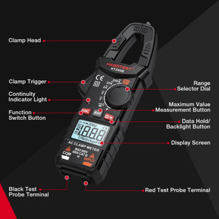D Đồng Hồ Kẹp Dòng Vạn Năng HABOTEST HT200A/B/D Đo Điện Tải, Tần Số, Nhiệt Độ, Điện Trở
