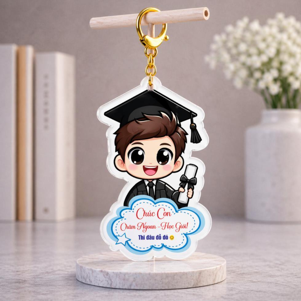 Combo 30 móc khoá động lực 2 mặt bóng ý nghĩa Học Sinh quà tặng của giáo viên đến học sinh mùa thi; tốt nghiệp ra trường