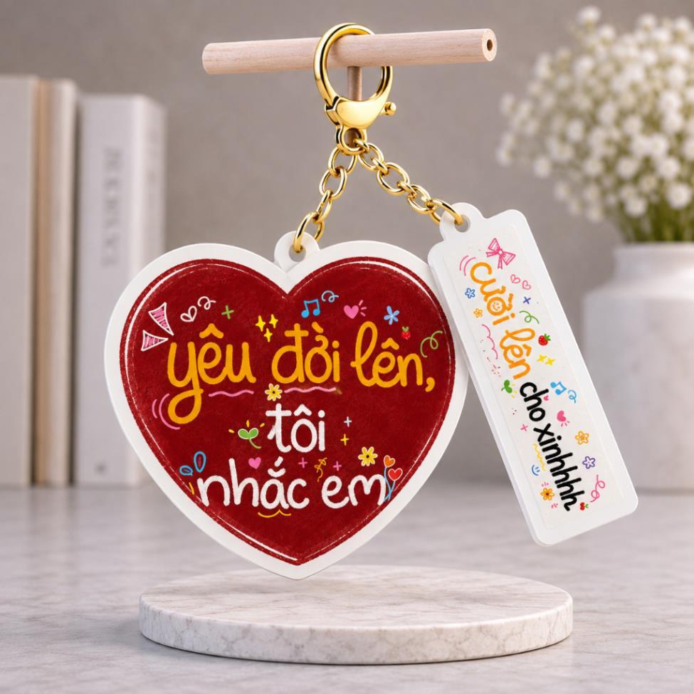 Combo 10 Móc khoá tạo năng lượng tích cực; tạo động lực;; quà tặng ý nghĩa cho bạn bè; học sinh lớp học hàng sẵn kho