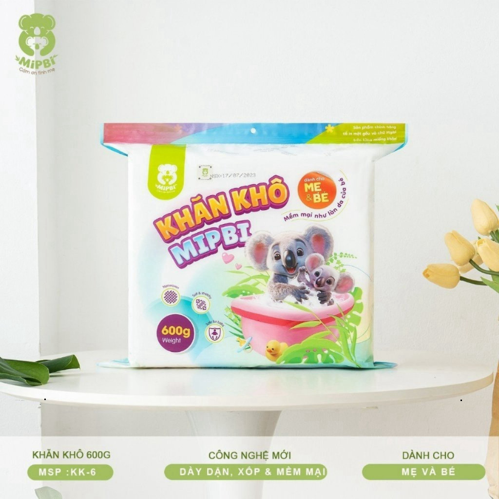 Khăn vải khô đa năng cao cấp Mipbi mềm mại an toàn cho bé và cả gia đình - [NEW]