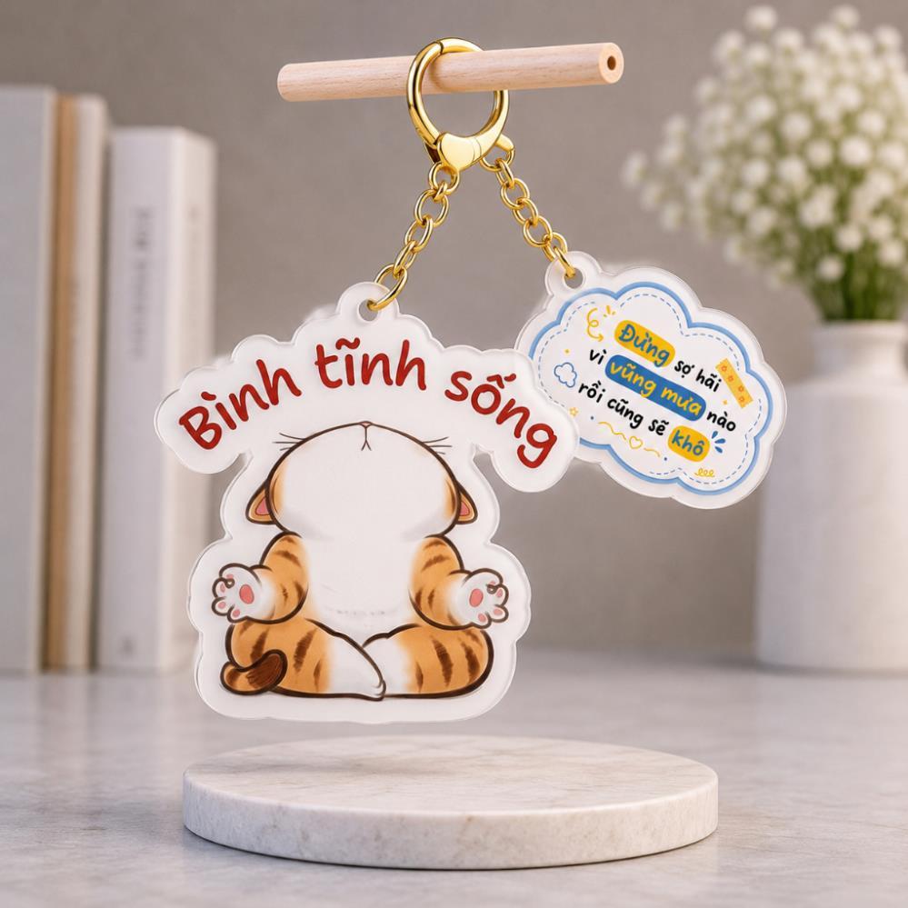SẴN KHO Móc khoá năng lượng tích cực; tạo động lực; xả stres quà tặng ý nghĩa cho bạn bè; đồng nghiệp