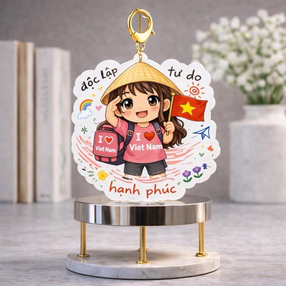 [2K/1C] Combo 50 móc khoá mica Độc lập _ Tự do Cờ Việt Nam quà tặng ý nghĩa cho doanh nghiệp;Thầy Cô tặng học sinh