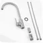VÒI RỬA BÁT INOX BÓNG CẦN CỨNG XOAY 360 ĐỘ - Một Đường Nước Lạnh, Cổ Bi Linh Hoạt