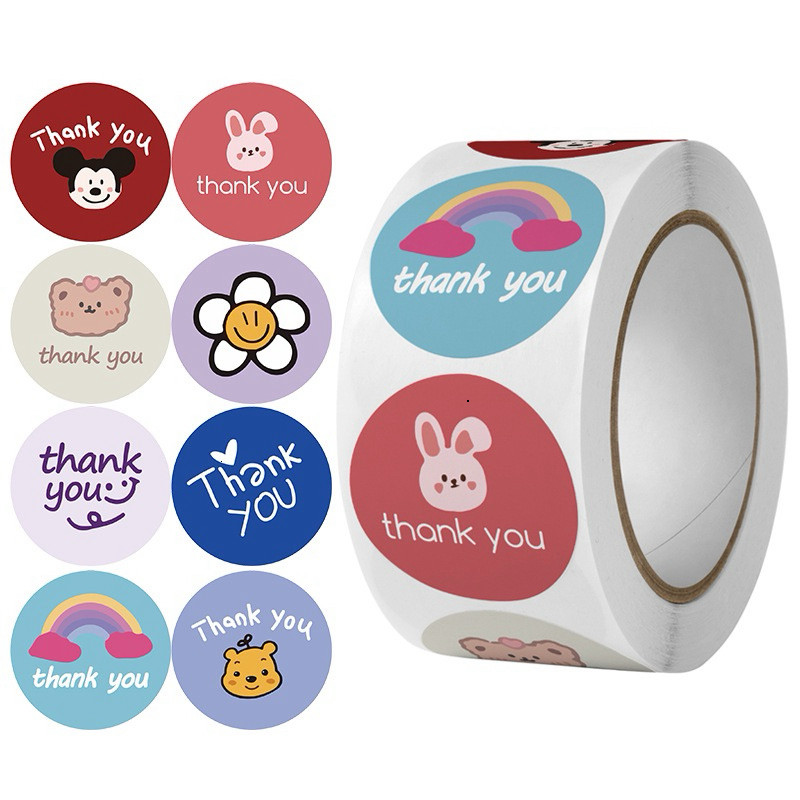 (quà tặng kèm,k bán)Miếng Dán Sticker Thank You