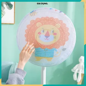 LƯỚI BỌC QUẠT CHỐNG KẸT TAY CHO BÉ - Có Dây Rút Tiện Lợi, Mẫu Hoạt Hình Xinh Xắn