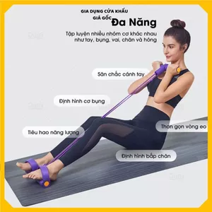 DÂY KÉO ĐÀN HỒI KHÁNG LỰC 6 ỐNG - Dụng Cụ Tập Cơ Bụng Tiện Lợi