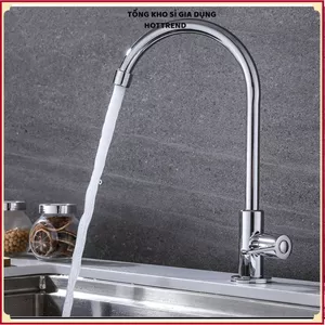 VÒI RỬA CHÉN MỘT ĐƯỜNG NƯỚC LẠNH - Inox Bóng Cao Cấp, Xoay 360 Độ