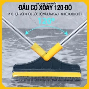 CHỔI CHÀ SÀN NHÀ TẮM 2IN1 KONOHA - Cây Gạt Nước Xoay 120 Độ Vệ Sinh Nhà Cửa