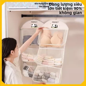 TÚI LƯỚI TREO ĐỒ LÓT TẤT VỚ 3 TẦNG - Có Móc Treo Gấp Gọn Tiện Lợi