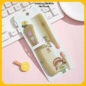 SET VỈ 2 LƯỢC CHẢI TÓC MINI BỎ TÚI TIỆN DỤNG - Đính Sticker Dễ Thương Tạo Kiểu Slay Girl