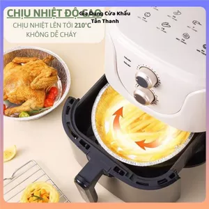 GIẤY BẠC LÓT NỒI CHIÊN KHÔNG DẦU - Khay Tròn 22CM Chống Dính Hiệu Quả