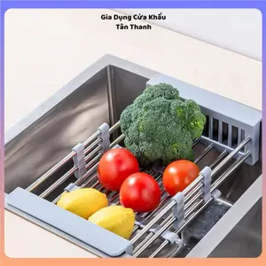 KỆ INOX GÁC BỒN RỬA CHÉN ĐA NĂNG - Điều Chỉnh Kích Thước Tiện Lợi