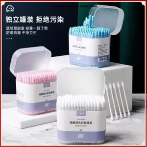 HỘP 200 CHIẾC TĂM BÔNG NGOÁY TAI 2 ĐẦU XOẮN NHỌN, Tăm Bông Vệ Sinh Tai Mũi Đa Năng