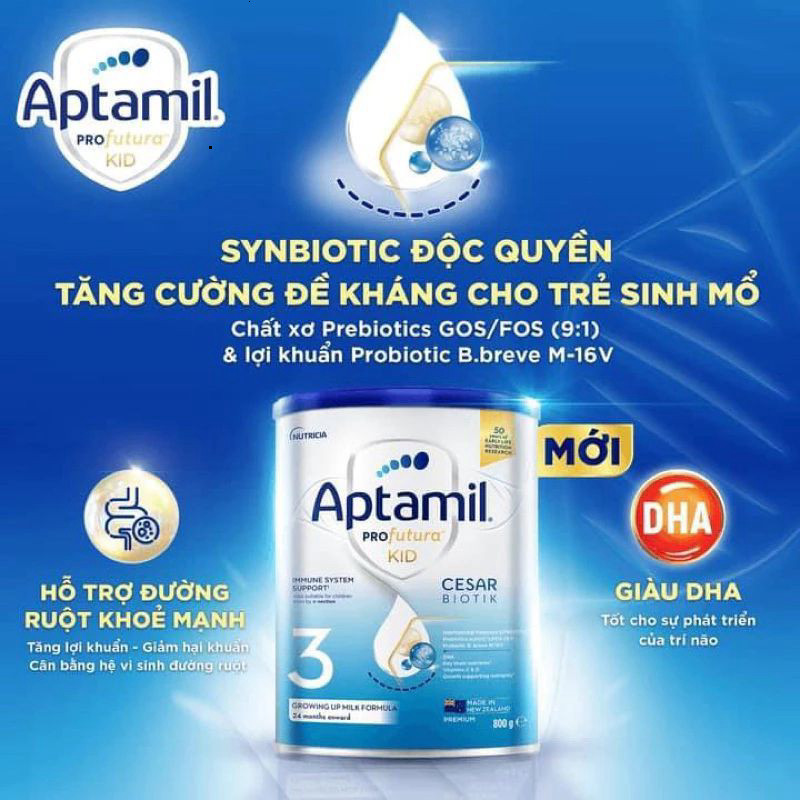 [DATE MỚI - KÈM QUÀ] Sữa Aptamil Profutura Cesarbiotik New Zealand SỐ 1 2 3 LON 380g/ 800G
