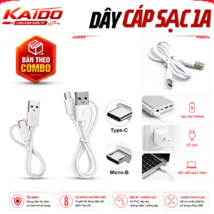Dây cáp sạc cho thiết bị công suất thấp không truyền dữ liệu cổng type C / Micro B